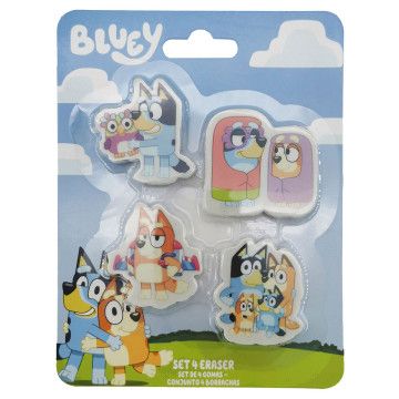 Conjunto 4 borrachas Bluey CYP BRANDS - 1