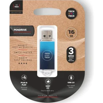 Unidade Flash 16GB Tech One Tech Be Deep USB 2.0/ Azul Gradiente TECH ONE TECH - 1