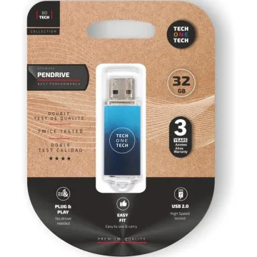 Unidade Flash 32GB Tech One Tech Be Deep USB 2.0/ Azul Gradiente TECH ONE TECH - 1