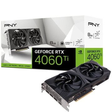 PNY GeForce RTX 4060 Ti VERTO Ventilador duplo/placa de vídeo GDDR6 de 8 GB  - 1