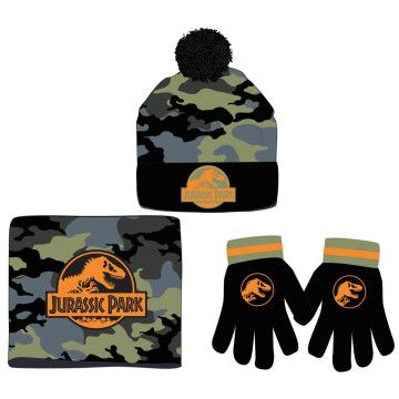 Conjunto de luvas e chapéu com aquecedor de pescoço Jurassic Park UNIVERSAL STUDIOS - 1