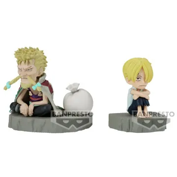 Sanji e Zeff Figura Histórias Colecionáveis do Mundo One Piece 6cm BANPRESTO - 1