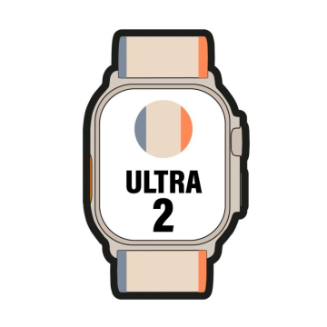 Apple Watch Ultra 2/ GPS/ Celular/ 49mm/ Caixa de titânio/ Laranja/Bege Trail Loop Strap S/M Apple - 1