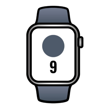 Apple Watch Series 9/ GPS/ 45 mm/ caixa de alumínio prateado/ pulseira esportiva azul Tempest M/L Apple - 1
