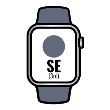 Apple Watch SE 3º/ GPS/ 44mm/ Caixa de alumínio prateado/ Pulseira esportiva azul Tempest M/L Apple - 1