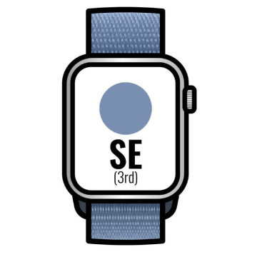 Apple Watch SE 3rd/ GPS/ 44 mm/ caixa de alumínio prateado/ pulseira esportiva de laço azul inverno Apple - 1