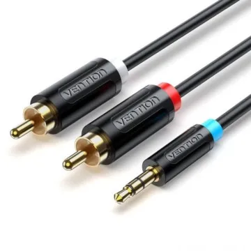 Cabo Estéreo Vention BCLBI/ Jack 3.5 Macho - 2x RCA Macho/ 3m/ Preto VENTION - 1