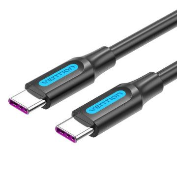 Cabo USB 2.0 Tipo-C Vention COTBF/ USB Tipo-C Macho - USB Tipo-C Macho/ 1m/ Preto VENTION - 1