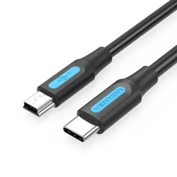 Cabo USB 2.0 Tipo-C Vention COWBG/ USB Tipo-C Macho - MiniUSB Macho/ 1,5m/ Preto VENTION - 1