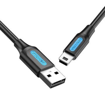 Cabo USB 2.0 Vention COMBI/ USB Macho - MiniUSB Macho/ 3m/ Preto VENTION - 1