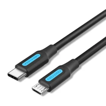 Cabo USB 2.0 Tipo-C Vention COVBG/ USB Tipo-C Macho - MicroUSB Macho/ 1,5m/ Preto VENTION - 1