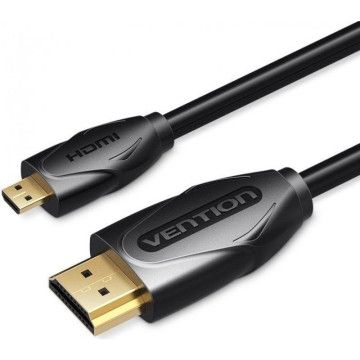 Cabo HDMI Vention VAA-D03-B100/ HDMI Macho - Mini HDMI Macho/ 1m/ Preto VENTION - 1