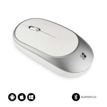 Mouse Subblim Smart Wireless Bluetooth/ Bateria recarregável/ Até 1600 DPI/ Branco e Prata Subblim - 1