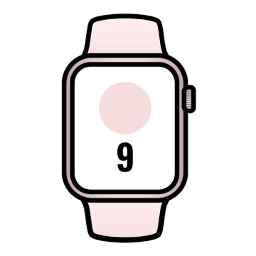 Apple Watch Series 9/ GPS/ 45 mm/ celular/ caixa de alumínio rosa/ pulseira esportiva rosa claro M/L Apple - 1