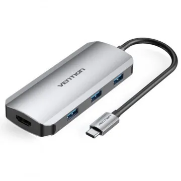 Docking USB Tipo-C Vention TOFHB/ 1xHDMI/ 3xUSB/ 1xUSB Tipo-C/ 1xUSB Tipo-C PD VENTION - 1