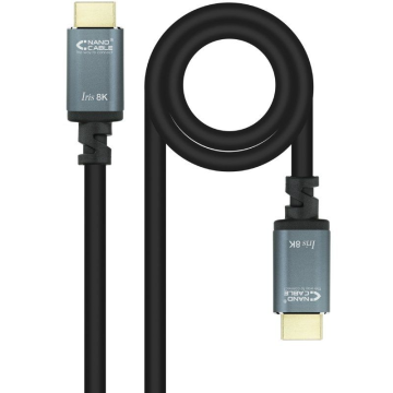 Cabo HDMI 2.1 IRIS 8K Nanocable 10.15.8010/ HDMI Macho - HDMI Macho/ 10m/ Preto NANO CABLE - 1