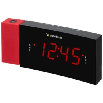 Despertador Sunstech FRDP3/Rádio FM/Vermelho Sunstech - 1