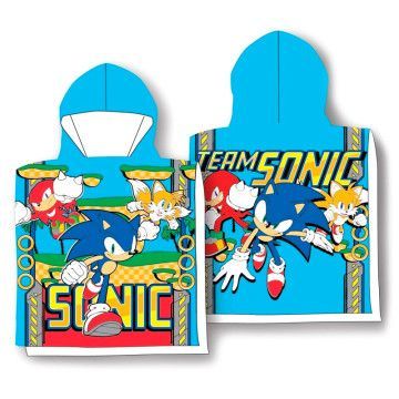 Toalha poncho de microfibra Sonic The Hedgehog SEGA - 1