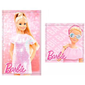 Conjunto de 2 toalhas de algodão Barbie MATTEL - 1