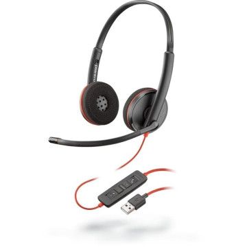 Fones de ouvido Plantronics Blackwire C3220/ com microfone/ USB/ preto PLANTRONICS - 1