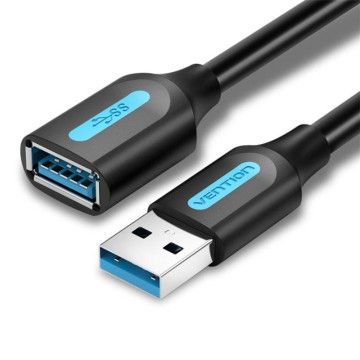 Cabo Extensão USB 3.0 Vention CBHBI/ USB Macho - USB Fêmea/ 3m/ Preto VENTION - 1