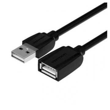 Cabo Extensão USB 2.0 Vention VAS-A44-B200/ USB Macho - USB Fêmea/ 2m/ Preto VENTION - 1