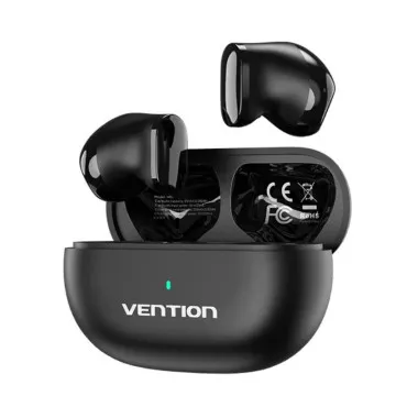 Fones de ouvido Vention Tiny T12 NBLB0 Bluetooth com estojo de carregamento/ Autonomia 4h/ Preto VENTION - 1