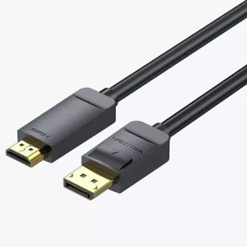 Vention HAGBI/ DisplayPort Macho - Cabo Conversor HDMI 4K Fêmea/ 3m/ Preto VENTION - 1