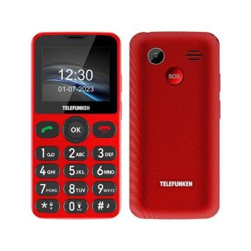 Telefunken S415 Telemóvel para Idosos/ Vermelho  - 1