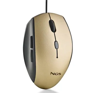 Mouse Ergonômico NGS Moth Gold/ Até 1600 DPI/ Dourado NGS - 1