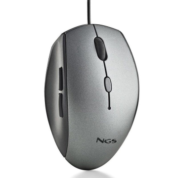Mouse Ergonômico NGS Moth Grey/ Até 1600 DPI/ Cinza NGS - 1