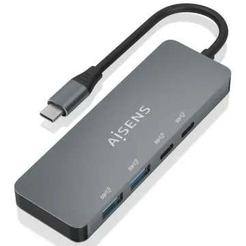 Aisens A109-0694 Hub USB Tipo C/ 2xUSB/ 2xUSB Tipo C/ Cinza AISENS - 1