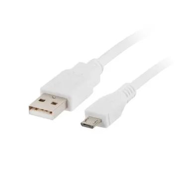 CABO LANBERG CA-USBM-10CC-0018-W USB MACHO PARA MICRO USB MACHO - BRANCO - 1,8 METROS Lanberg - 1