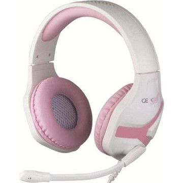 Fones de ouvido para jogos com microfone Konix Geek Girl Crystal/ Jack 3.5/ Branco e Rosa KONIX - 1