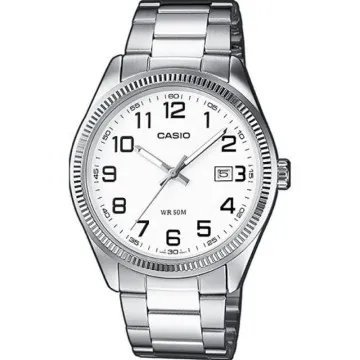 Relógio analógico masculino da coleção Casio MTP-1302PD-7BVEF/ 44 mm/ branco e prata CASIO - 1