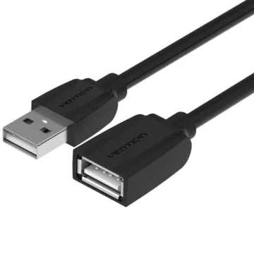 Cabo Extensão Vention USB 2.0 VAS-A44-B050/ USB Macho - USB Fêmea/ 50cm/ Preto VENTION - 1