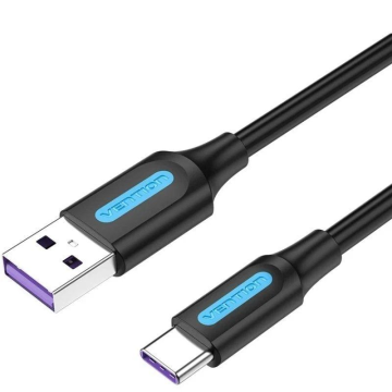 Cabo USB 2.0 Tipo-C Vention CORBF/ USB Macho - USB Tipo-C Macho/ 1m/ Preto VENTION - 1