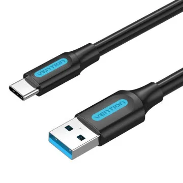 Vention COZBC USB 3.0 Tipo-C Cabo/ USB Macho - USB Tipo-C Macho/ 25cm/ Preto VENTION - 1