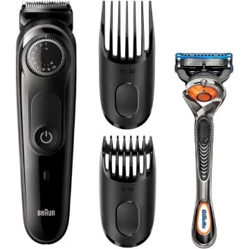 Braun Beardtrimmer Series 3000 BT3242/ com bateria/ inclui Gillette F5 ProGlide BRAUN - 1