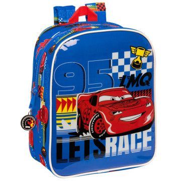 Mochila Race Ready Cars Disney 27cm adaptável SAFTA - 1