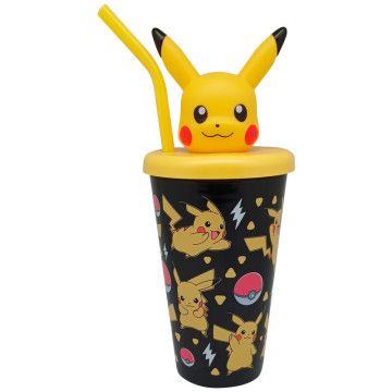 Tampa de vidro Pokémon Pikachu 500ml Modelo 3D KIDS LICENSING - 1