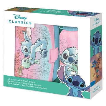 Sanduicheira Stitch Disney em alumínio + cantil 500ml KIDS LICENSING - 1