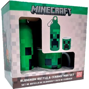 Cantina de alumínio + Caneca Minecraft 500ml KIDS LICENSING - 1