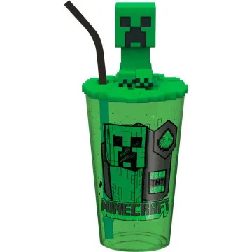 Topper Minecraft 3D em vidro de cana 500ml KIDS LICENSING - 1