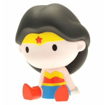 Figura do cofrinho da Mulher Maravilha Chibi Liga da Justiça DC Comics 15cm PLASTOY - 1