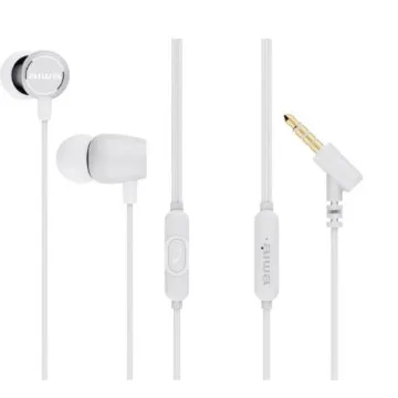 Fones de ouvido intra-auriculares Aiwa ESTM-30WT/ com microfone/ entrada 3,5/ branco AIWA - 1