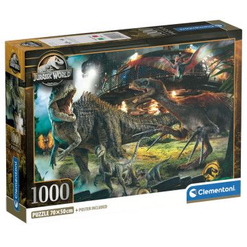 Quebra-cabeça Jurassic World 1000pcs CLEMENTONI - 1
