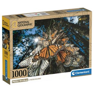 Puzzle Manteiga Monarca National Geographic 1000 peças CLEMENTONI - 1