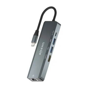 Docking USB Tipo-C Aisens ASUC-5P011-GR/ 1xHDMI/ 2xUSB/ 1xRJ45/ 1xUSB Tipo-C/ 1xUSB Tipo-C PD/ Cinza AISENS - 1