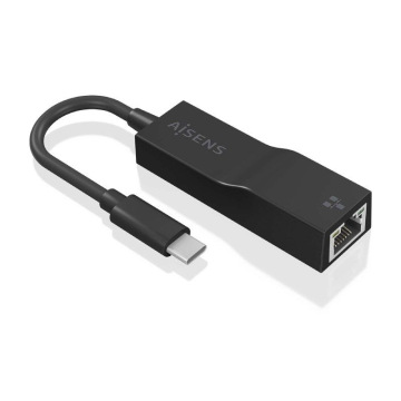 Adaptador USB 3.1 Aisens A106-0765/ USB-C Macho - RJ45 Fêmea/ 11cm/ Preto AISENS - 1